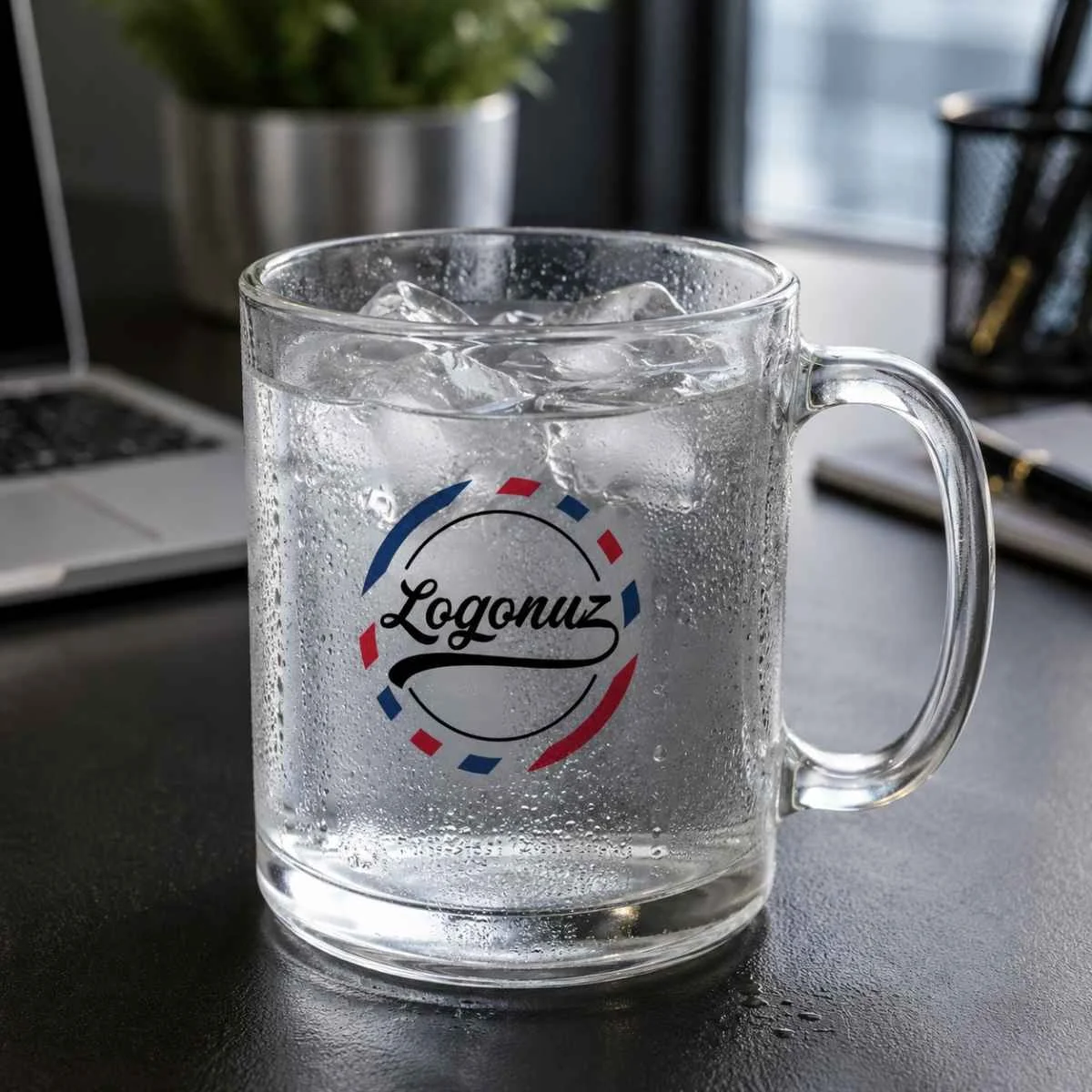Logo Baskılı Şeffaf Kahve Kupası 2