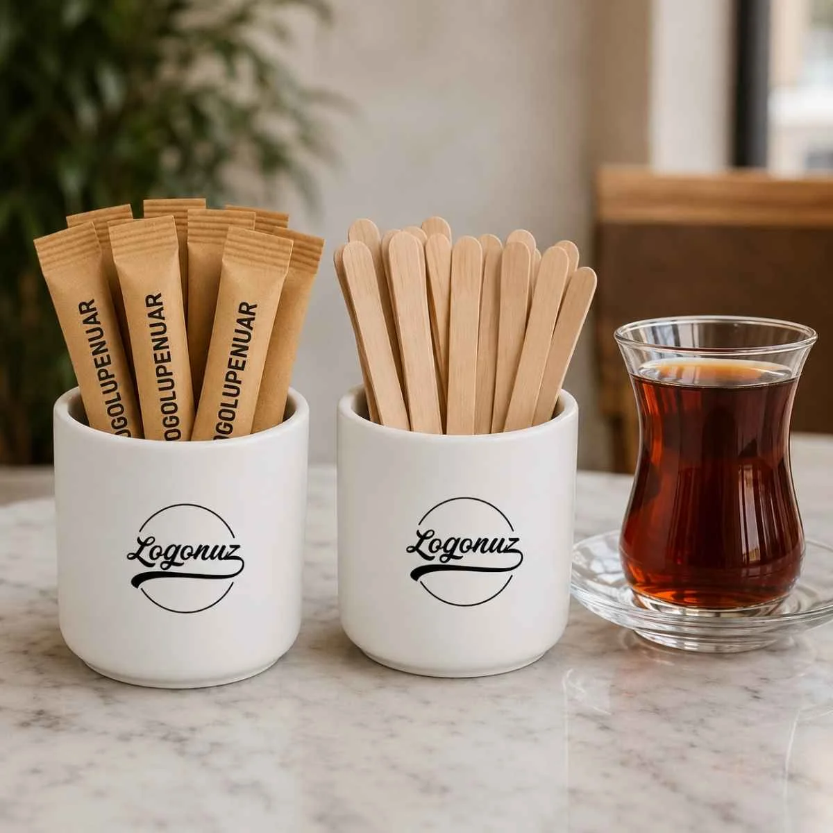Logo Baskılı Şekerlik Set 2