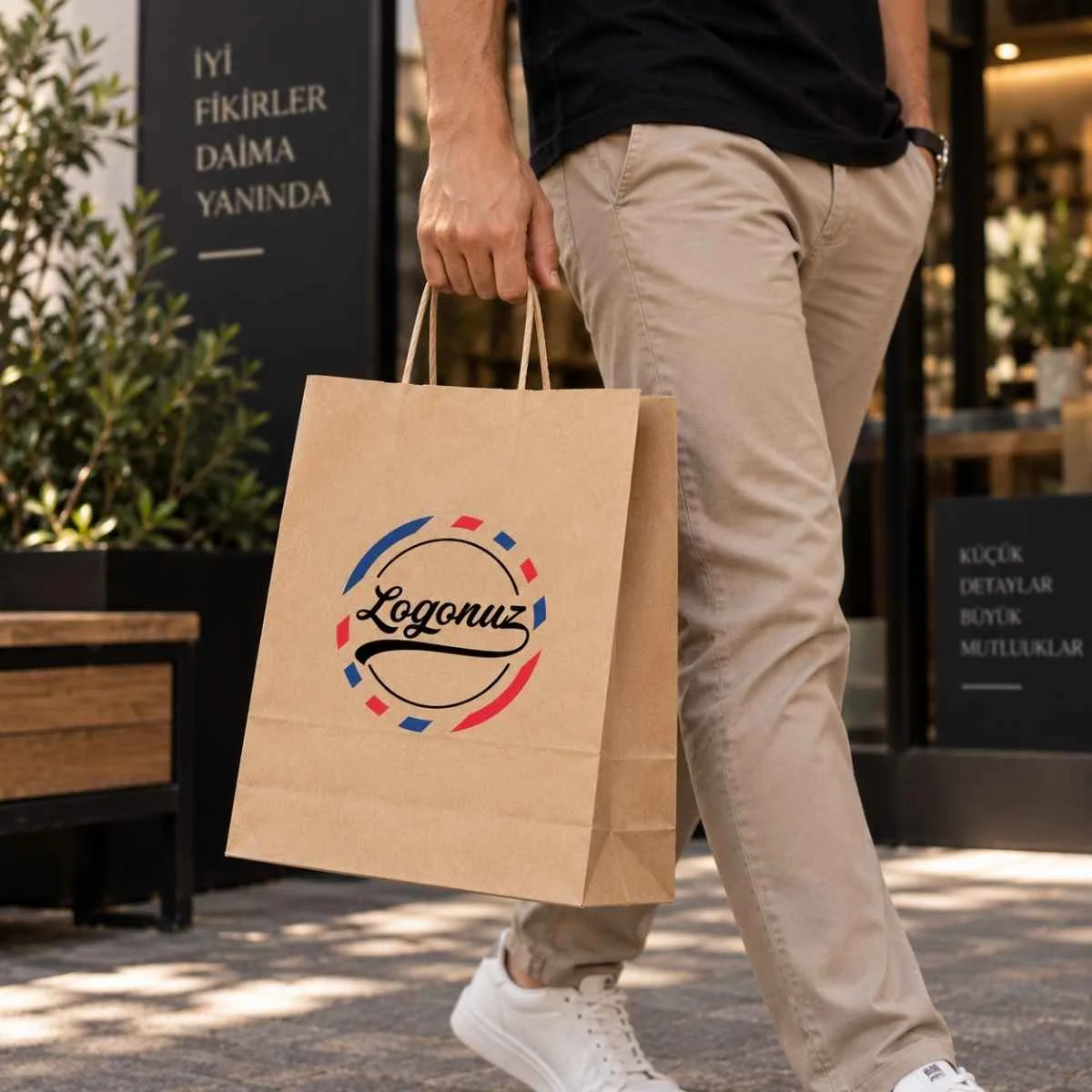 Baskılı Çanta Kraft Burgu Saplı 2