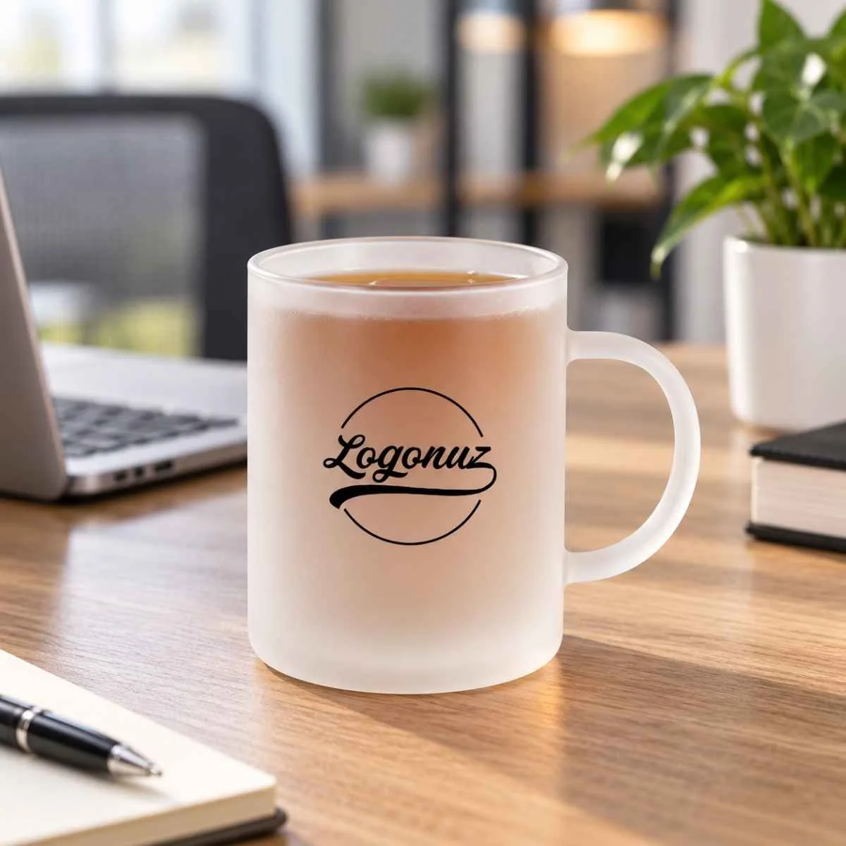 Logo Baskılı Çay Fincanı  Beyaz 2