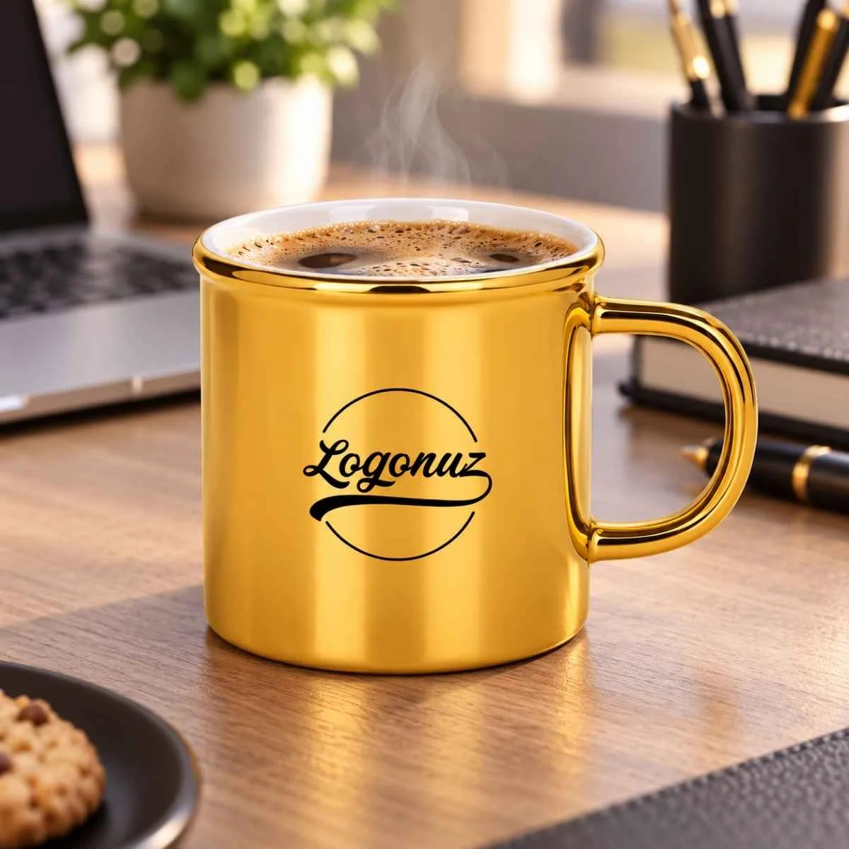 Logo Baskılı Kupa Bardak Gold 2
