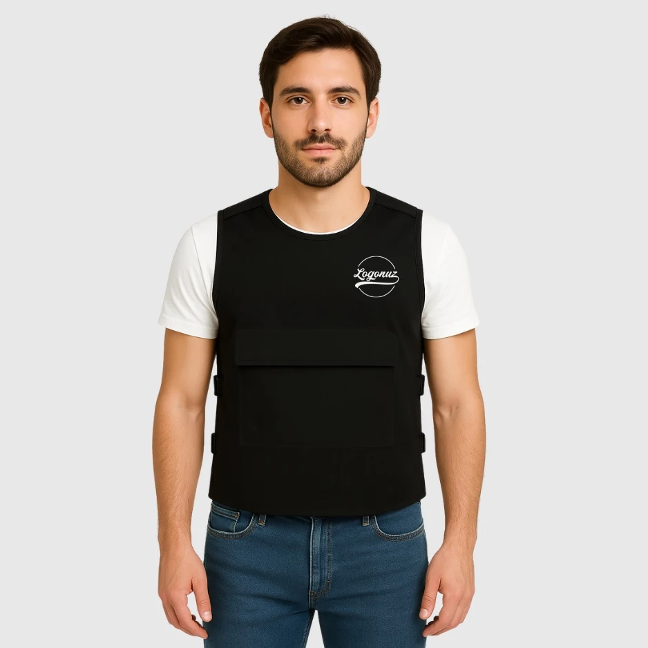 Kuaför Önlüğü Atak Yelek Siyah 2
