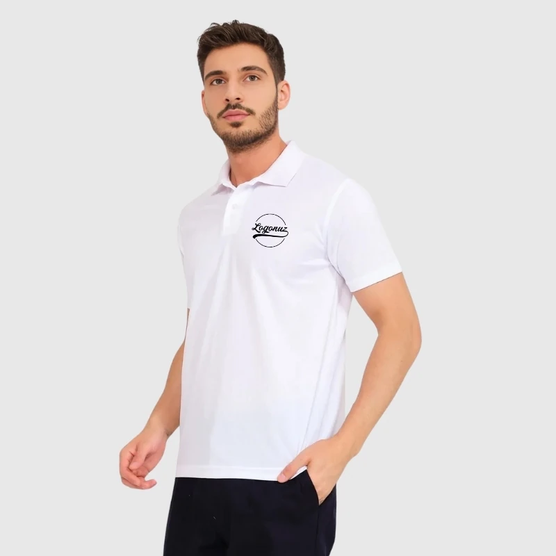 Beyaz Polo Yaka Tshirt Kappa Kumaş 2