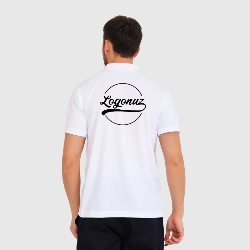 Beyaz Polo Yaka Tshirt Kappa Kumaş 3
