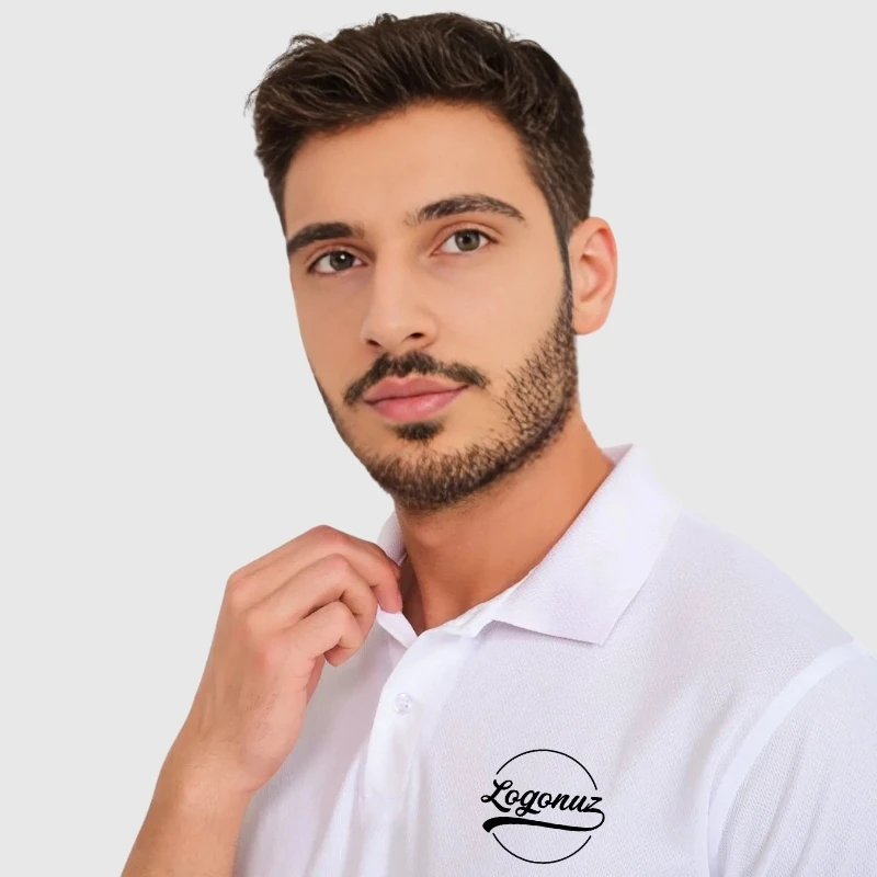 Beyaz Polo Yaka Tshirt Kappa Kumaş 4