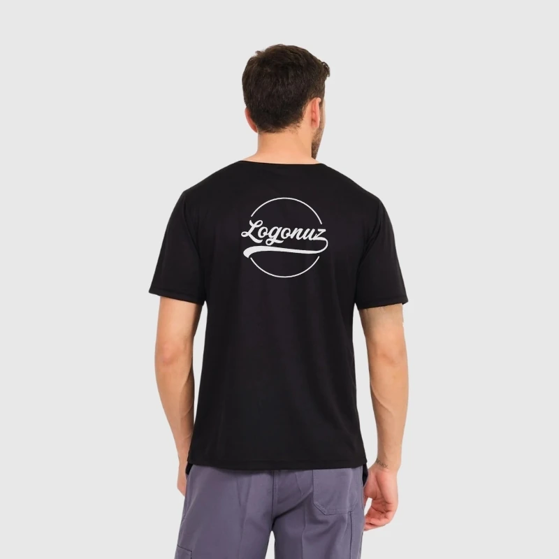 Boya Tutmayan T shirt V Yaka Siyah 3