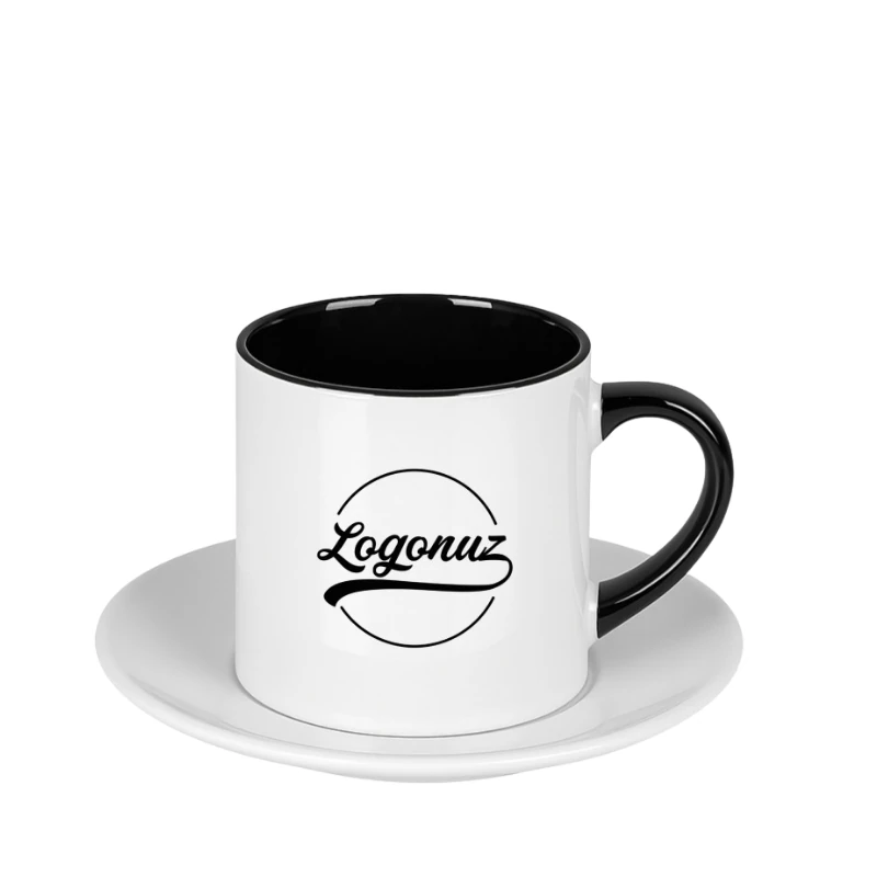 Logo Baskılı Tabaklı Çay Fincanı 2