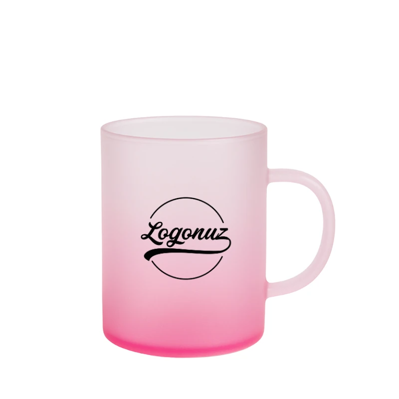 Logo Baskılı Çay Fincanı Pembe 2