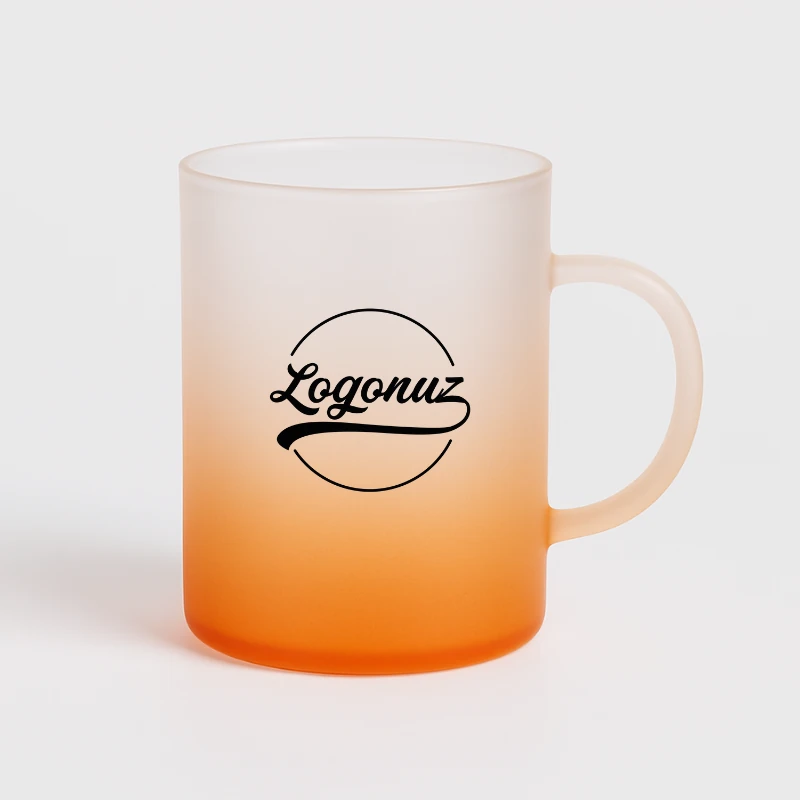 Logo Baskılı Çay Fincanı Turuncu 3