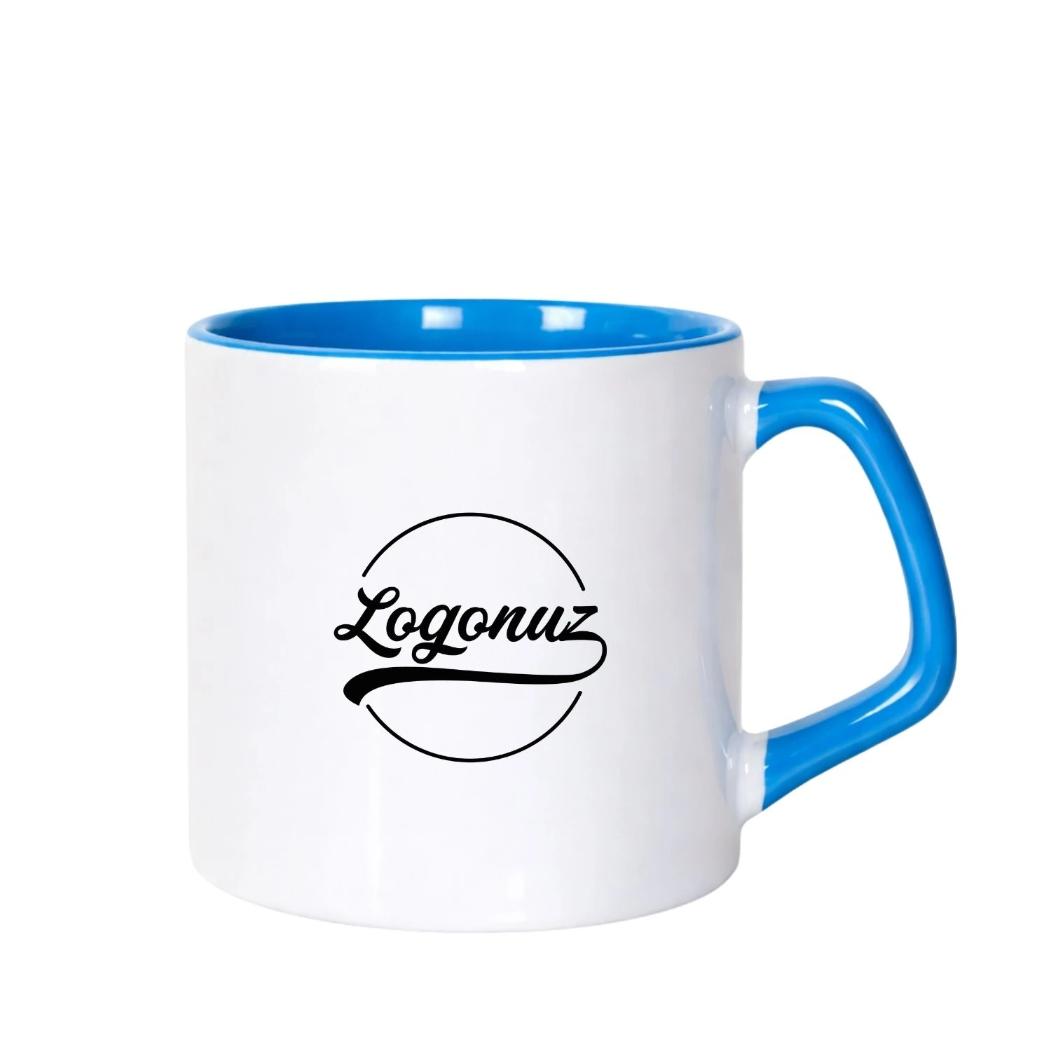 Logo Baskılı Çay Nescafe Fincanı Mavi 2