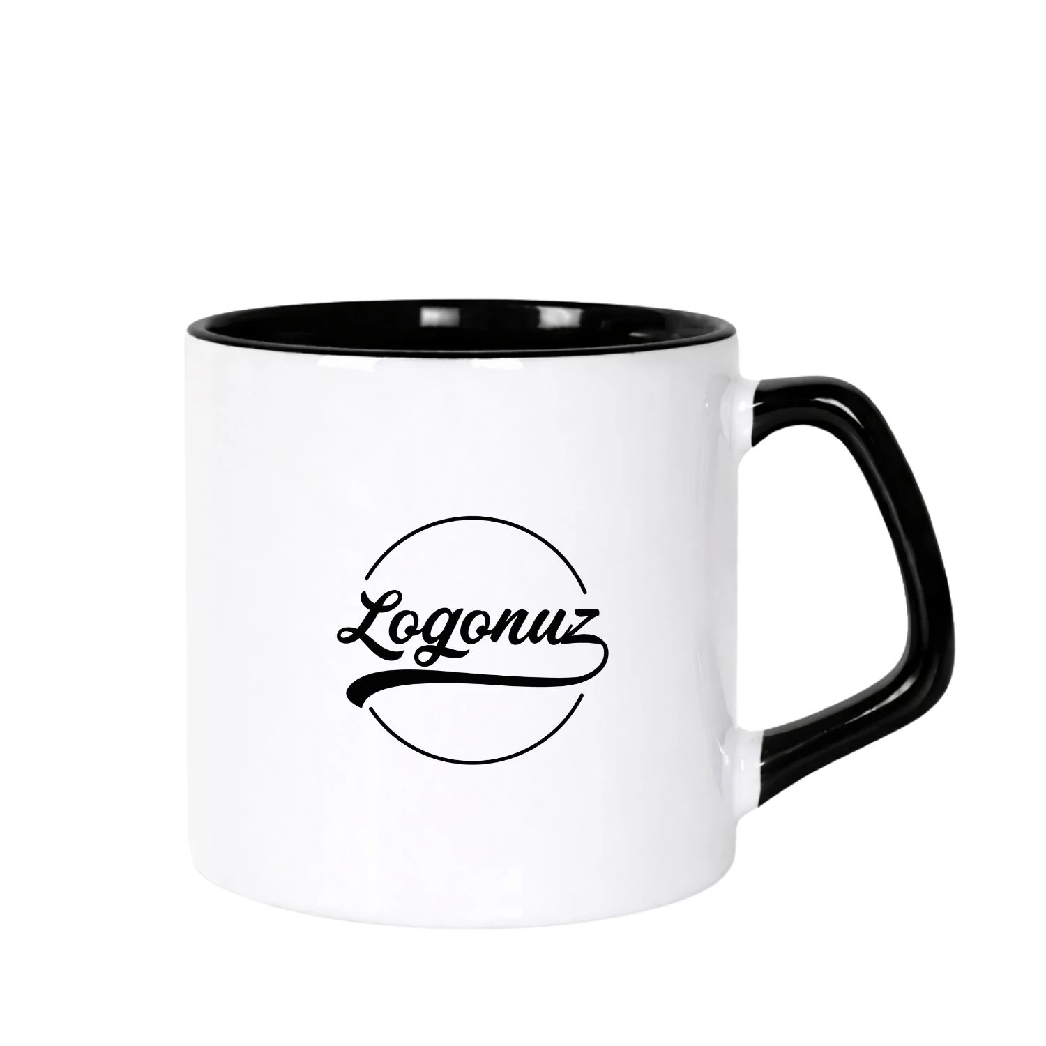 Logo Baskılı Çay Nescafe Fincanı Siyah 2