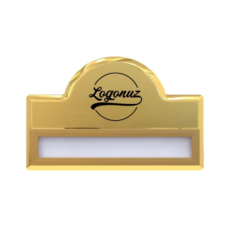 Logo Baskılı Yaka İsimliği Gold Bombeli 2