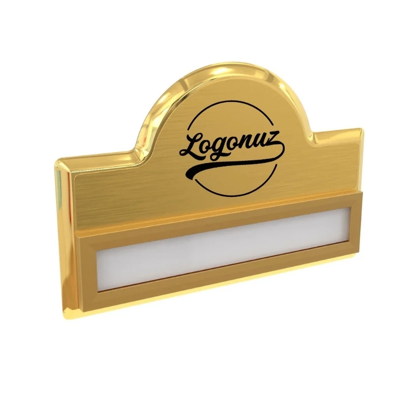 Logo Baskılı Yaka İsimliği Gold Bombeli 3