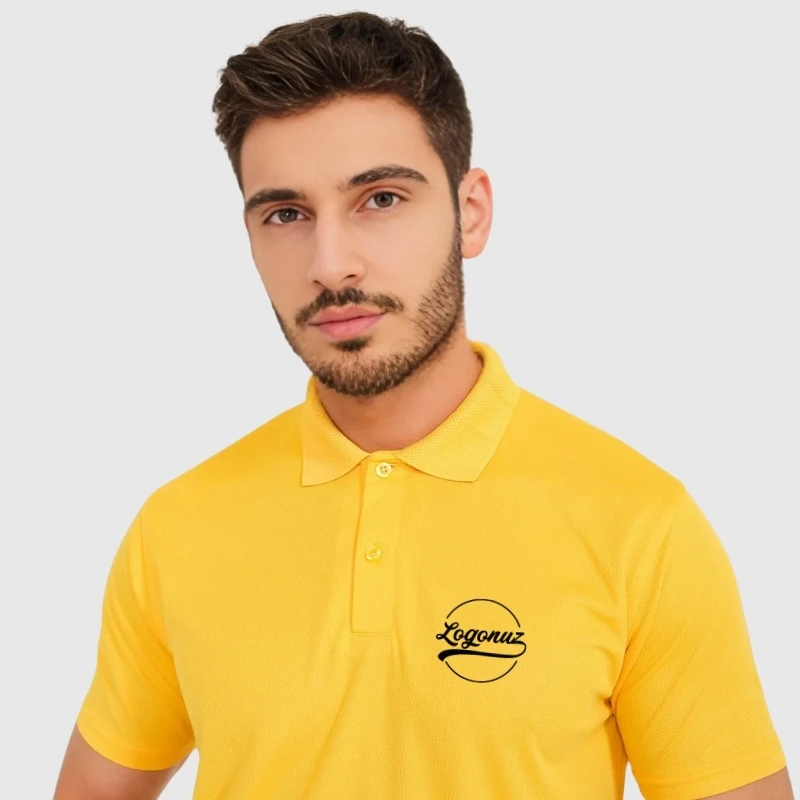 Polo Yaka T shirt Sarı Kabba Kumaş 4