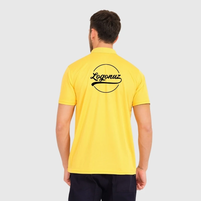 Polo Yaka T shirt Sarı Kabba Kumaş 3